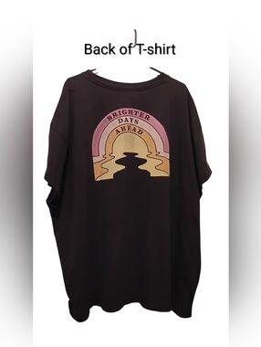 4X Old Navy Black Graphic Tee with Pink & Gold Accents